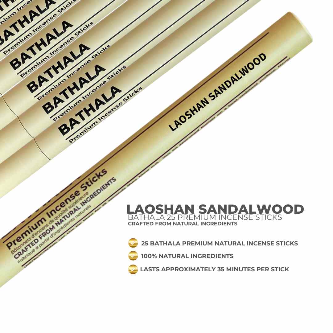 Laoshan Sandalwood I Premium Natural Incense Sticks - Bathala Scents and Natural Wellness