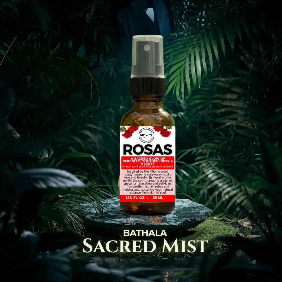 ROSAS Essential Oil Mist – Heart Chakra Healing, Self - Love & Emotional Balance - Bathala Scents and Natural Wellness