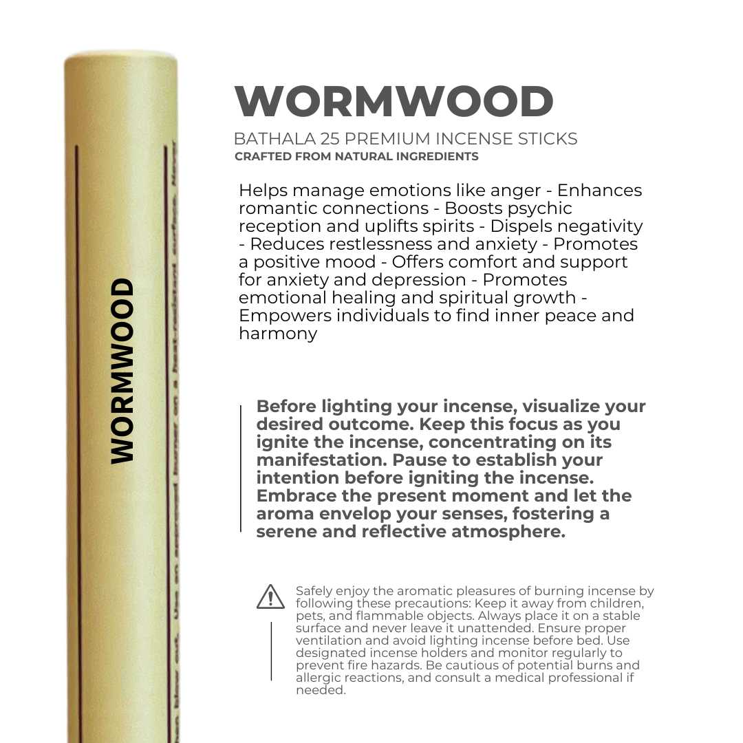 Wormwood I Premium Natural Incense Sticks - Bathala Scents and Natural Wellness