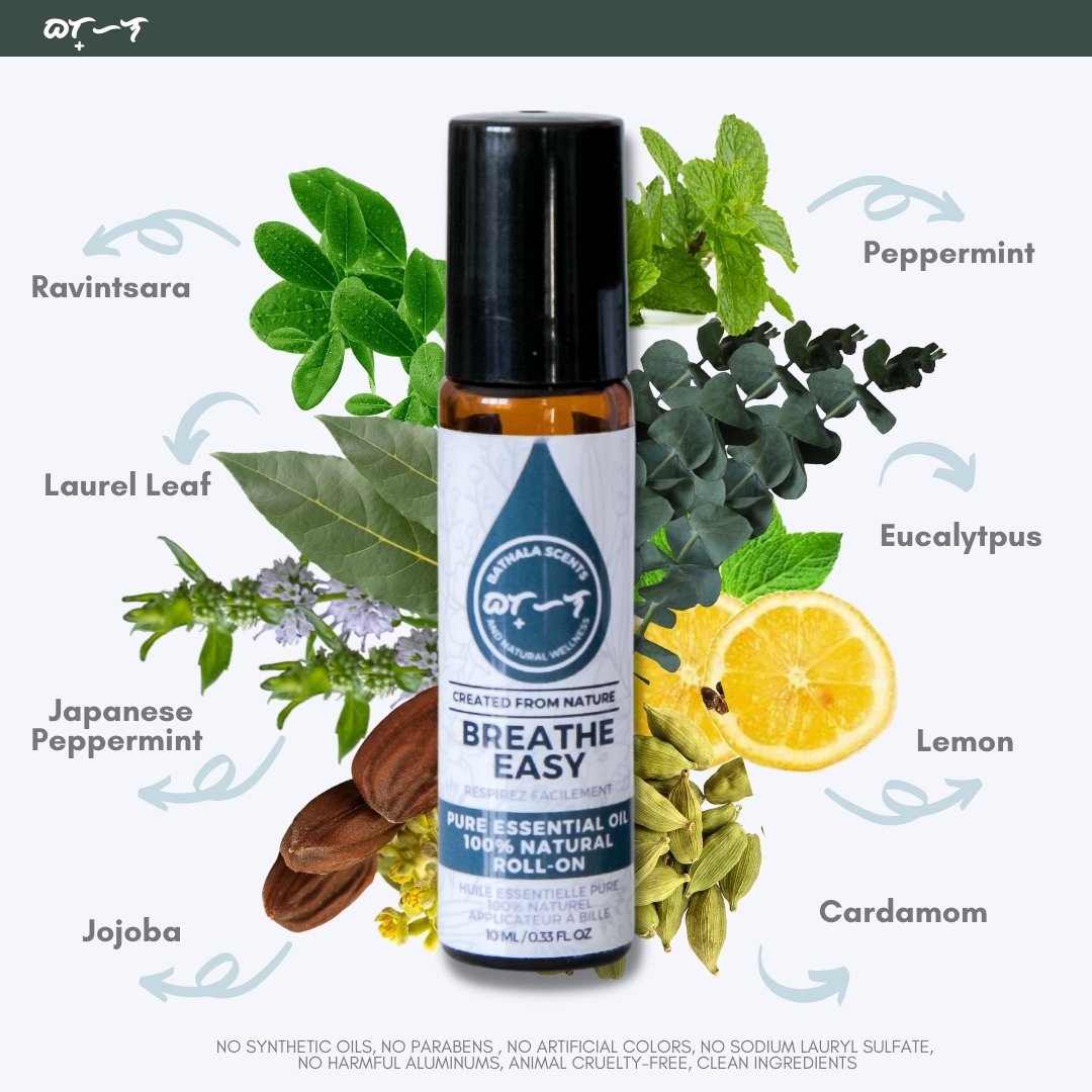 Breathe Easy I Essential Oil Roll-On Blend 10ml - Bathala Scents and Natural Wellness