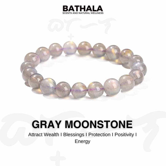 Gray Moonstone I Attract Wealth I Blessings I Protection I Positivity I Energy - Bathala Scents and Natural Wellness