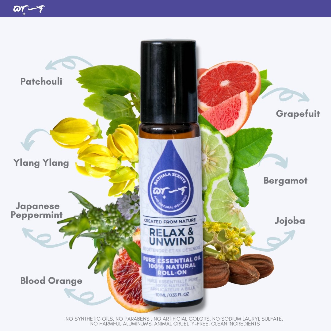 Relax and Unwind I Essential Oil Roll-On Blend 10ml - Bathala Scents and Natural Wellness
