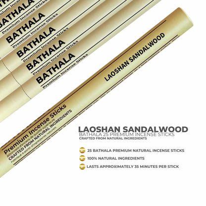 Laoshan Sandalwood I Premium Natural Incense Sticks - Bathala Scents and Natural Wellness