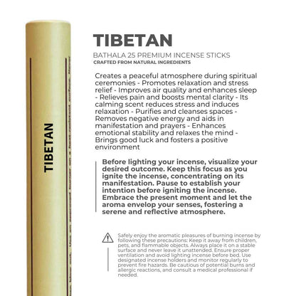 Tibetan I Premium Natural Incense Sticks - Bathala Scents and Natural Wellness
