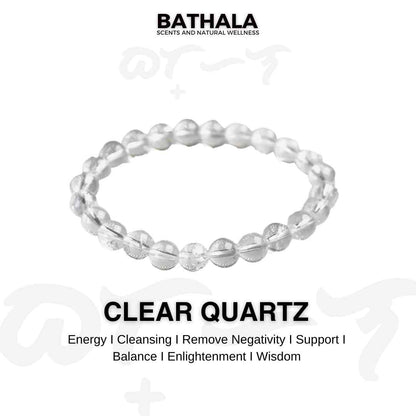 Clear Quartz I Energy I Cleansing I Remove Negativity I Support I Balance I Enlightenment I Wisdom - Bathala Scents and Natural Wellness