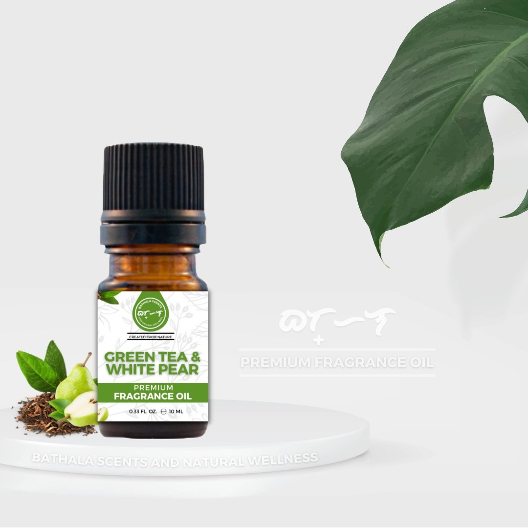 Green Tea & White Pear I Bathala Scents I Premium Fragrance Oil 10ml - Bathala Scents and Natural Wellness